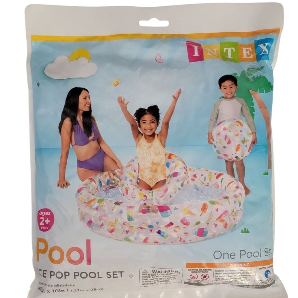 Intex Ice Pop Pool Set – Kiddie Pool + Accessories  Item #59460EP– New in Packag